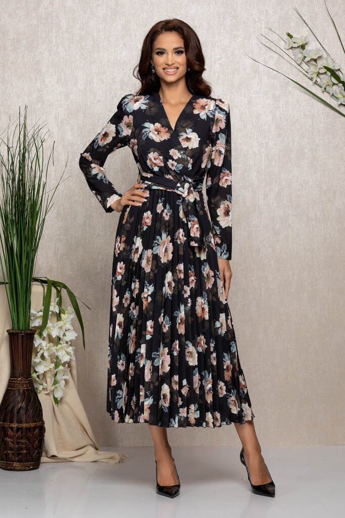 Rochie de zi Iris Multi Floral - Zonia.ro
