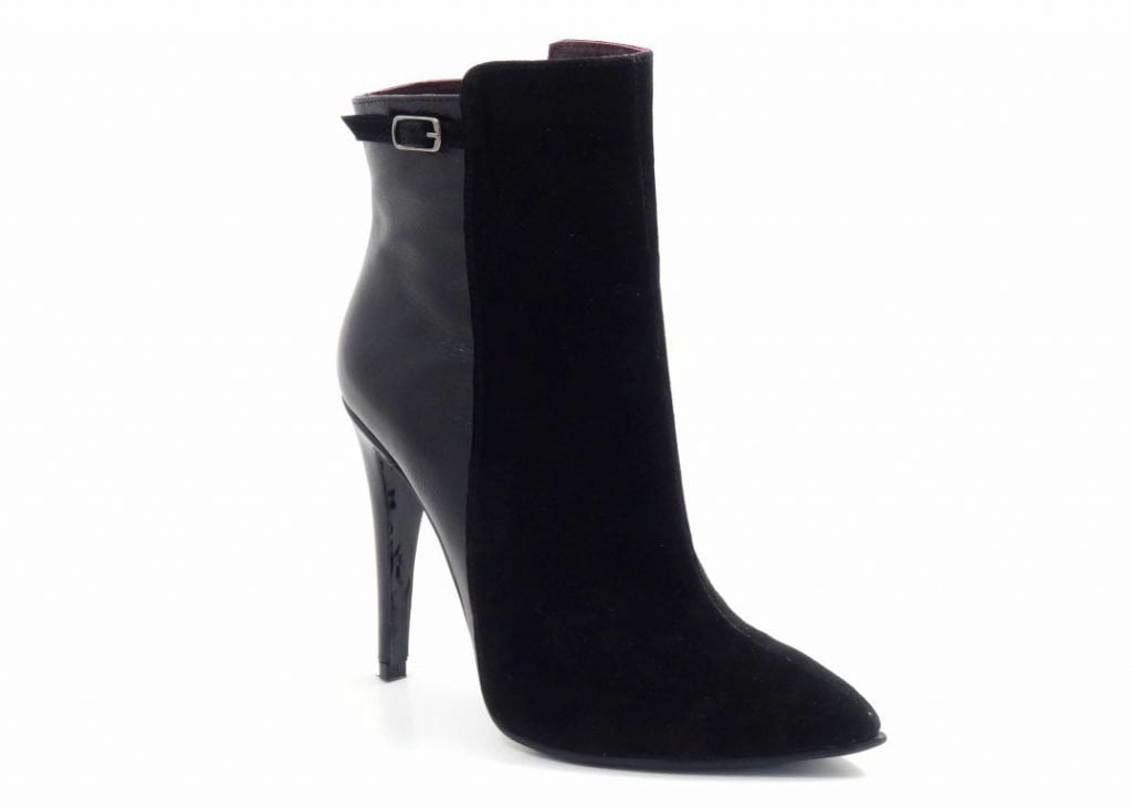 Botine elegante cu toc de 11 cm din piele naturala Malizia