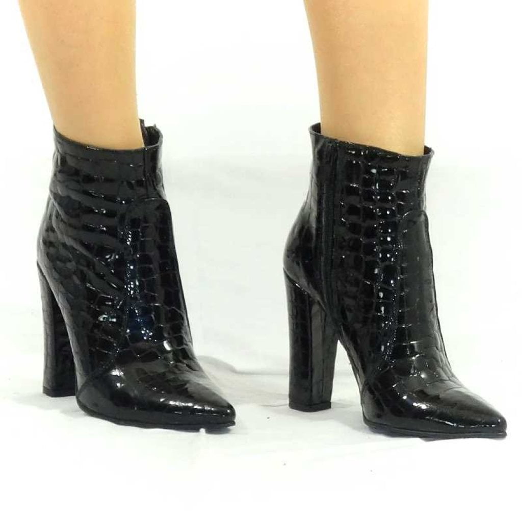 Botine de dama elegante din piele naturala Laura