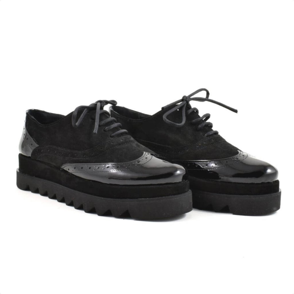 Pantofi casual dama Misty din piele neagra (1935)