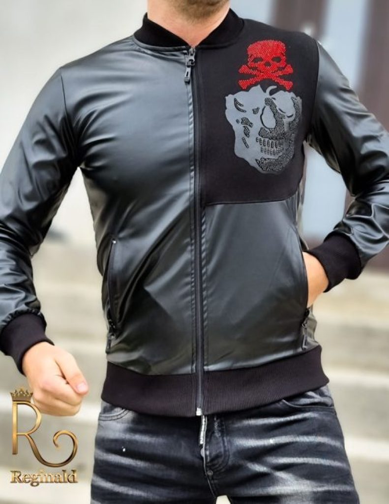 Geaca de bărbați, Neagra, Slim Fit, New Collection – GC513
