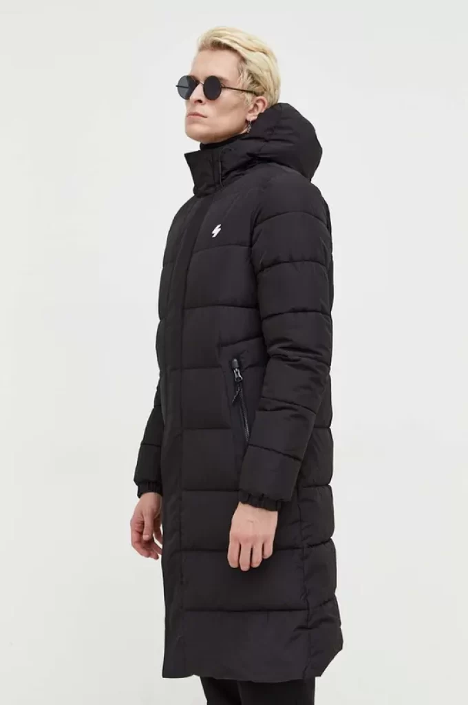 Superdry geaca barbati, culoarea negru